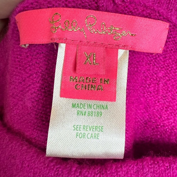 Lilly Pulitzer Bellista Sweater Pants Wild Fuschia Size XL - Picture 4 of 9
